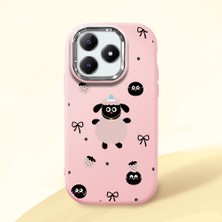 Ucuc Realme C63 4G/C61 Uyumlu Darbe Emici Kamera Korumalı Pembe Silikon Kılıf