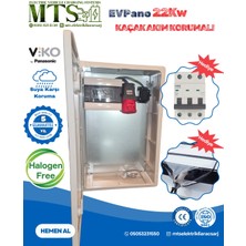 MTSevcharger 22 Kw 5*32 Viko/panasonic Kaçak Akım Roleli 60 40 20 cm İP66 Abs Taşınabilir Elektrikli Araç Şarj Cihazı Kombinasyon Panosu Dış Ortama Uygun Halogen Free