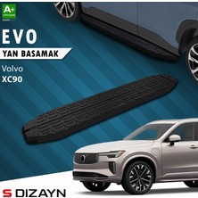S-Dizayn Volvo XC90 Makyajlı Benzinli Evo Siyah Yan Basamak 203 cm 2024 Üzeri A+ Kalite