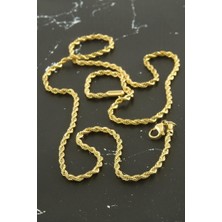 Zero Land Xmpdby Burgulu Zincir Çelik Kolye 55 cm - Sarı