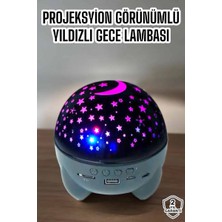 Egecen Yıldız Yansıtmalı Projeksiyon Gece Lambası Şarjlı Taşınabilir - EC001Z-55UCB5