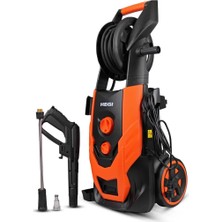 Hegi Hegı Yüksek Basınçlı Indüksiyon Motorlu Tekerlekli Araba Yıkama Makinesi 2700W 215 Bar