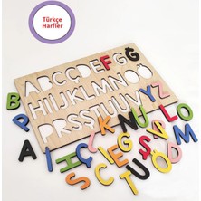 Feyza Design Doğal Ahşap Alfabe Öğreniyorum Seti Eğitici Çocuk Oyuncağı