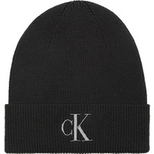 Calvin Klein Kadın Embroidered Rib Örgü Pamuklu Bere