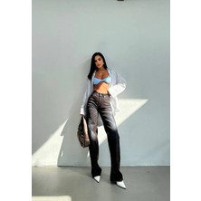 Herton Kadın Yüksek Bel Geniş Paça Jean Pantolon – %98 Pamuk Modern Fit Kot Pantolon