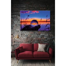 Şehber Yatay Manzara Kanvas Duvar Tablosu Tekli Kristal Küre Temalı Salon Mutfak Yatak Odası Ofis