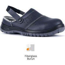 Mekap Pro Slipper Atp-92 S1 Src Lacivert Mikrofiber Deri Fiberglass burun Sabo Iş terliği sandalet