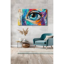 Şehber Kanvas Duvar Tablosu Panoramik Yatay Tekli Salon Mutfak Yatak Odası Ofis Yağlı Boya Efekt Göz