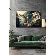 Şehber Kanvas Duvar Tablosu Tekli Dekoratif Yatay Sinek Kuşu Salon Mutfak Yatak Odası Ofis