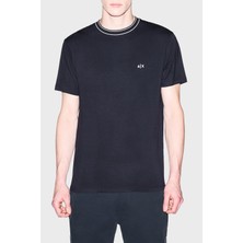Armani Exchange Logolu Regular Fit Şerit Detaylı Bisiklet Yaka T Shirt Erkek T Shirt XM002484 AF21936 UB101