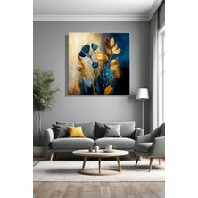 Şehber Modern Duvar Tablosu Kare Kanvas Tekli Salon Mutfak Yatak Odası Ofis Çiçek Motifleri