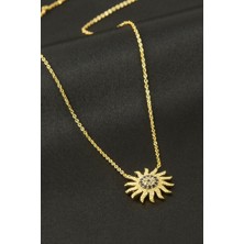 Zero Land Xmpdby Yıldız Zirkon Taşlı Kolye - Sarı