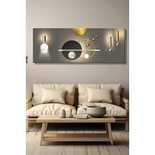 Şehber Yatay Panoramik Soyut Geometrik Kanvas Tablo Dekoratif Duvar Dekoru Salon Mutfak Yatak Odası Ofis