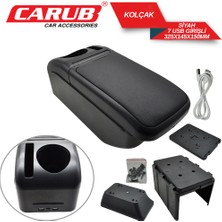 Carub USB Girişli Araç Kolçak – Bardaklıklı Orta Konsol Kol Dayama