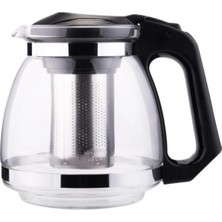 Bmhome Süzgeçli Cam Demlik 900 ml Çay- Bitki Çayı Demliği