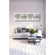 Şehber Panoramik Yatay Kanvas Duvar Tablosu Tekli Salon Mutfak Yatak Odası Ofis Altın Kuşlar