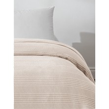 Taç Yeni Sezon Çift Kişilik Pamuklu Pike Monet Pudra