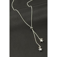 Zero Land Xmpdby Yıldız Çelik Kolye - Gümüş Rengi