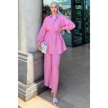 Tesettür Diyarı Renha Yazlık Tesettür Takım- Pembe