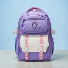 Elegance 0120 Lila Kore Tarzı Unisex Ilkokul Çocuk Sırt Çantası
