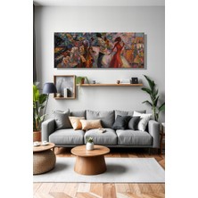 Şehber Modern Duvar Tablosu Panoramik Yatay Kanvas Tekli Salon Mutfak Yatak Odası Ofis Jazz Club