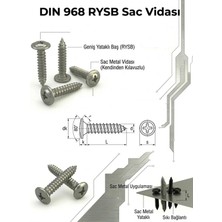 Cıvata Deposu Dın 968 3.5x6.5 Rysb Sac Vidası 100 Adet