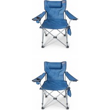 Kılıçaslan Camp Madfox 2'li Chillseat Yastıklı Katlanabilir Kamp Sandalyesi Blue