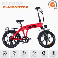 Stradacycles E-Monster 20 Jant Katlanabilir Yüksek Torklu Elektrikli Bisiklet