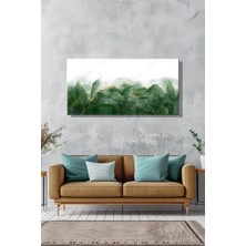 Şehber Panoramik Yatay Kanvas Tablotekli Salon Mutfak Yatak Odası Ofis Sulu Boya Efekt Yapraklar