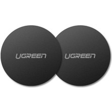 Ugreen Manyetik Telefon Tutucu Için Metal Plaka (2’li Set), Yuvarlak, Yapışkanlı, Siyah, 30836
