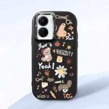 Ucuc Vivo Y16/Y02S Uyumlu Darbe Emici Kamera Korumalı Siyah Silikon Kılıf