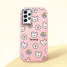 Ucuc Samsung Galaxy A52/A52S Uyumlu Darbe Emici Kamera Korumalı Pembe Silikon Kılıf