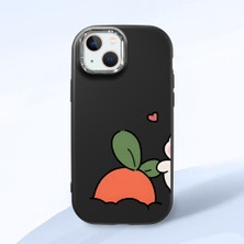 Ucuc iPhone 15 Plus/14 Plus Uyumlu Darbe Emici Kamera Korumalı Siyah Silikon Kılıf