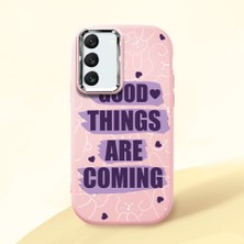 Ucuc Samsung Galaxy S22 Uyumlu Darbe Emici Kamera Korumalı Pembe Silikon Kılıf