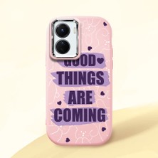 Ucuc Vivo Y16/Y02S Uyumlu Darbe Emici Kamera Korumalı Pembe Silikon Kılıf