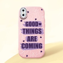 Ucuc iPhone Xs Max Uyumlu Darbe Emici Kamera Korumalı Pembe Silikon Kılıf