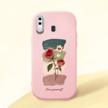 Ucuc Samsung Galaxy A20 Uyumlu Darbe Emici Kamera Korumalı Pembe Silikon Kılıf