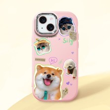Ucuc iPhone 15 Uyumlu Darbe Emici Kamera Korumalı Pembe Silikon Kılıf