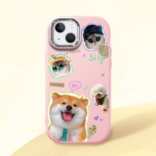 Ucuc iPhone 15 Plus/14 Plus Uyumlu Darbe Emici Kamera Korumalı Pembe Silikon Kılıf