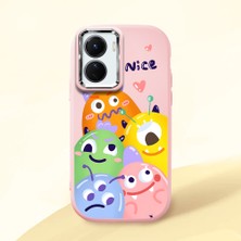 Ucuc Vivo Y16/Y02S Uyumlu Darbe Emici Kamera Korumalı Pembe Silikon Kılıf