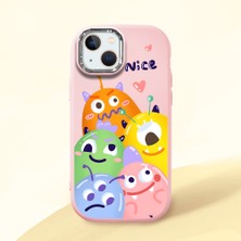 Ucuc iPhone 13/14 Uyumlu Darbe Emici Kamera Korumalı Pembe Silikon Kılıf