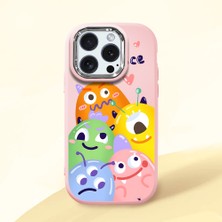 Ucuc iPhone 15 Pro Uyumlu Darbe Emici Kamera Korumalı Pembe Silikon Kılıf