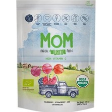 Mom 12'li Organik Lolipop (Çilek, Karpuz, Yaban Mersini ve C Vitamini)