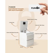 Fumor Nfc Kart Kilitli Gizli Bölmeli Dolap Kapaklı (Montajlı Hazır Gönderilir)