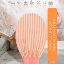 Xnews Let'scrub Zebra Banyo Duş Kesesi Peeling Eldiveni %100 Floş İpek Unisex Normal Cilt