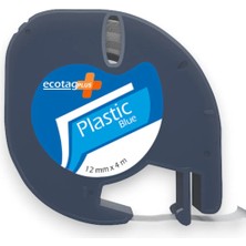 Dymo Letratag Muadili Ecotagplus Şerit Etiket Plastik Mavi 12 mm x 4 mt