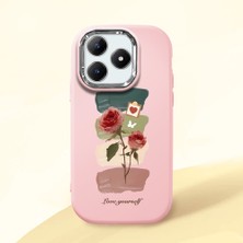 Ucuc Realme C63 4G/C61 Uyumlu Darbe Emici Kamera Korumalı Pembe Silikon Kılıf