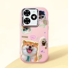 Ucuc Infinix Hot 40I Uyumlu Darbe Emici Kamera Korumalı Pembe Silikon Kılıf