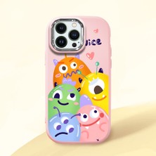 Ucuc iPhone 14 Pro Uyumlu Darbe Emici Kamera Korumalı Pembe Silikon Kılıf