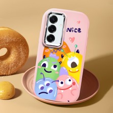 Ucuc Samsung Galaxy S25 Plus Uyumlu Darbe Emici Kamera Korumalı Pembe Silikon Kılıf